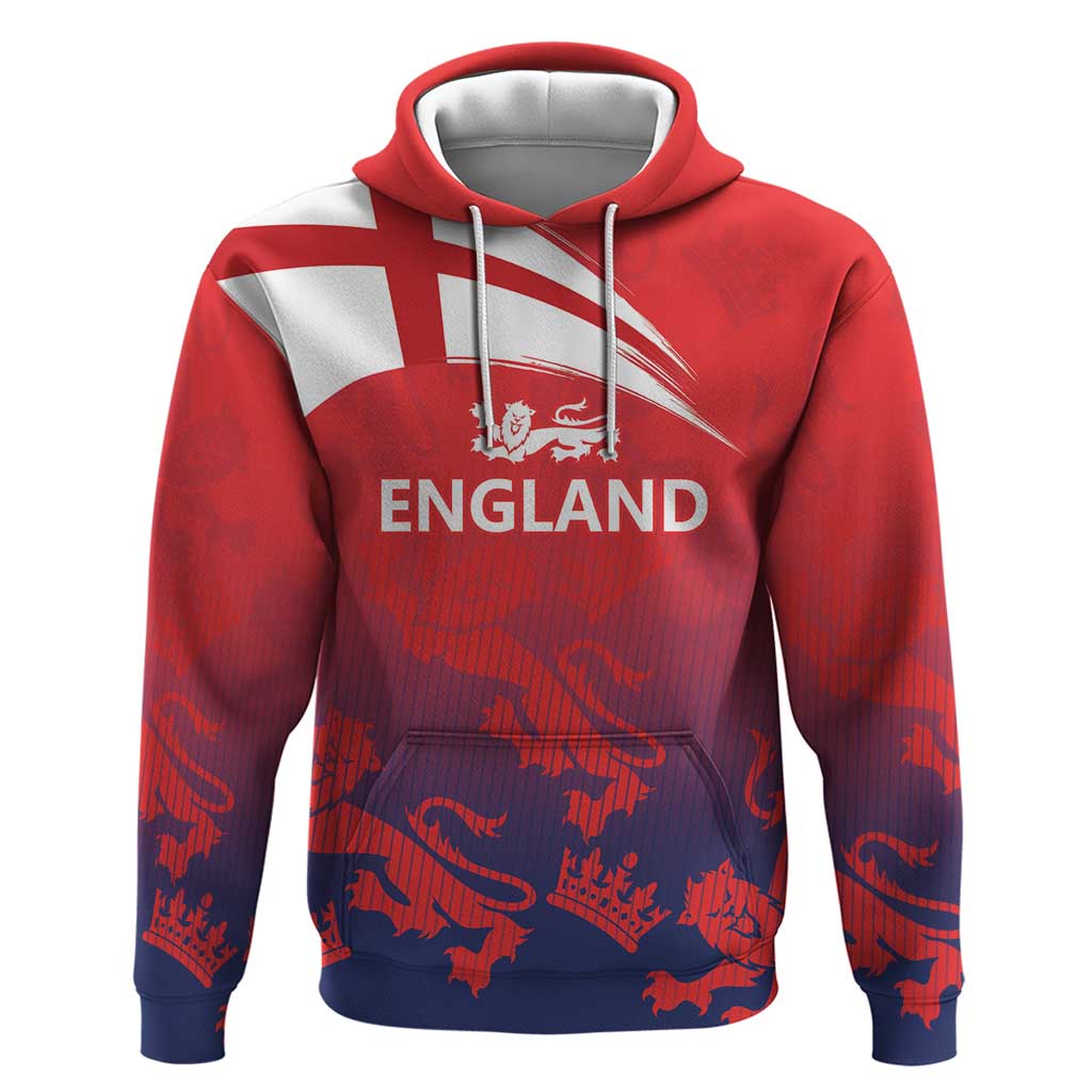 England Cricket Custom Hoodie Three Lions With Flag LT9