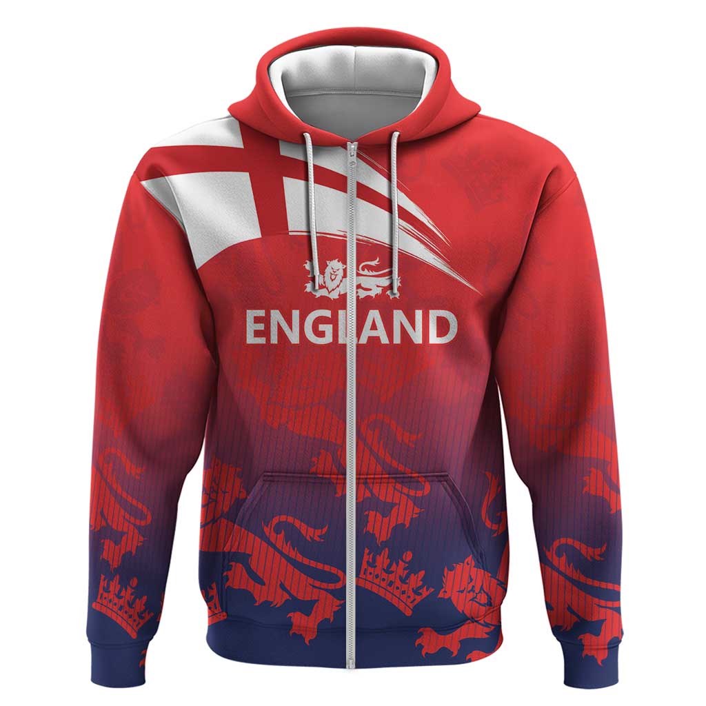England Cricket Custom Hoodie Three Lions With Flag LT9