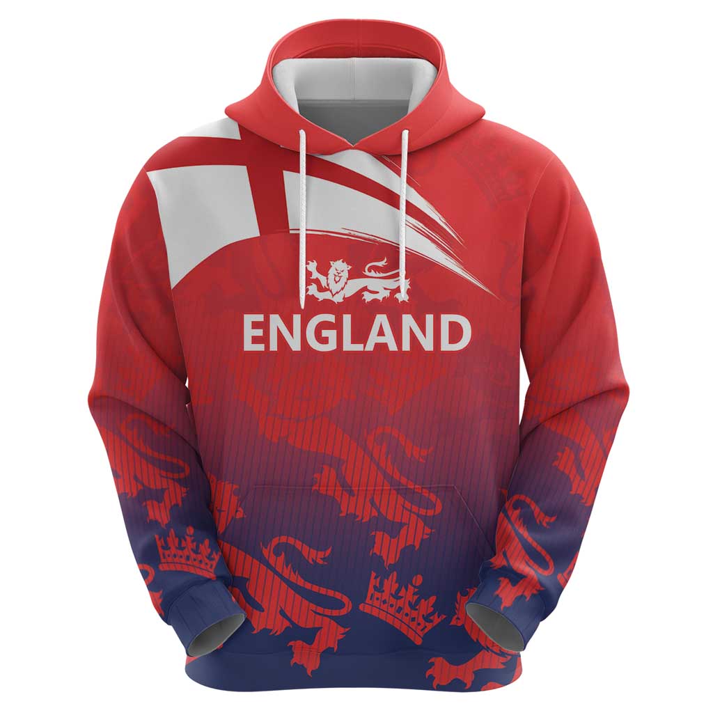 England Cricket Custom Hoodie Three Lions With Flag LT9