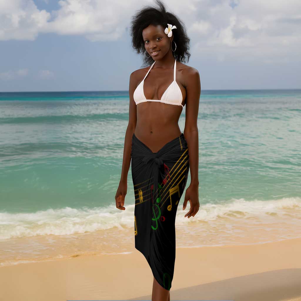 Legend Bob Get Up Stand Up Sarong Black Jamaican Reggae Multicolored LT9