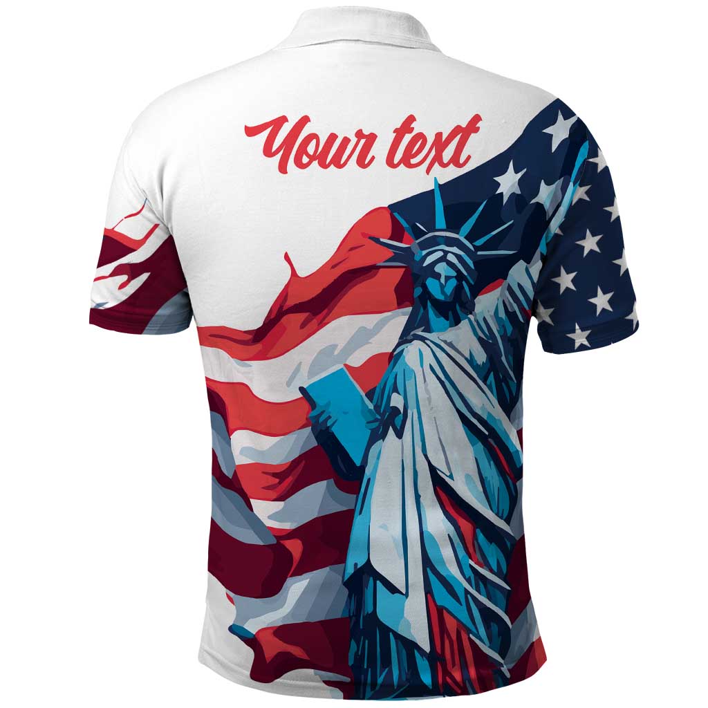 Personalized United States Independence Day Polo Shirt Statue of Liberty Happy 4th Of July LT9
