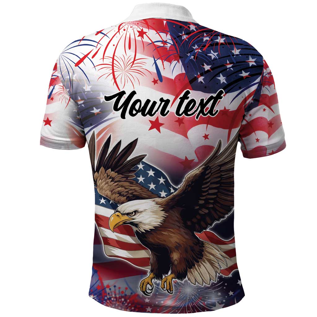 Personalized American Eagles 4th of July Polo Shirt USA Independence Day LT9
