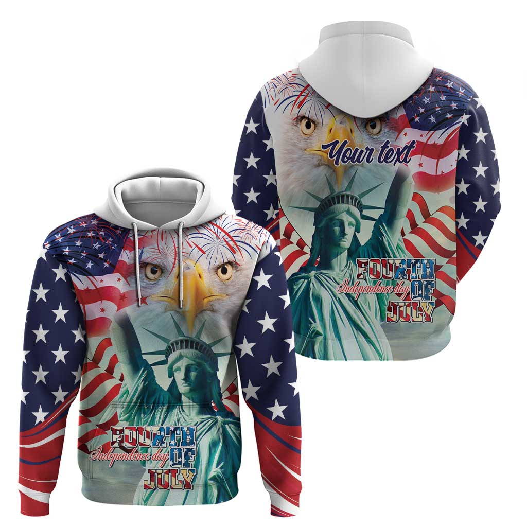 Personalized 4th of July USA Statue of Liberty Hoodie Happy Independence Day LT9