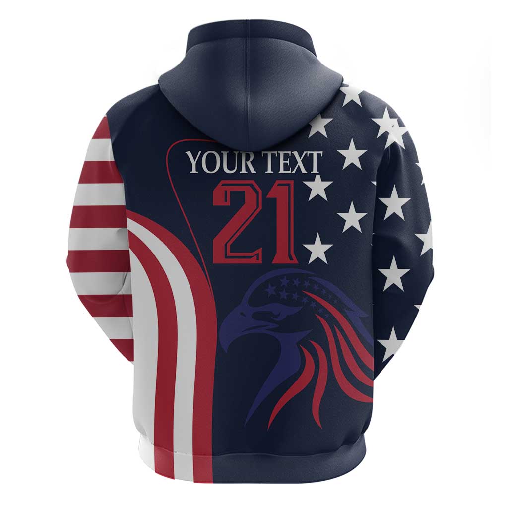 Custom USA Rugby Hoodie The Eagles Summer Paris 2024 LT9