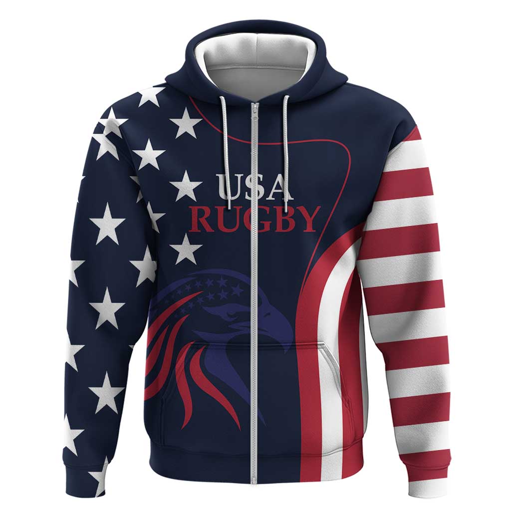 Custom USA Rugby Hoodie The Eagles Summer Paris 2024 LT9