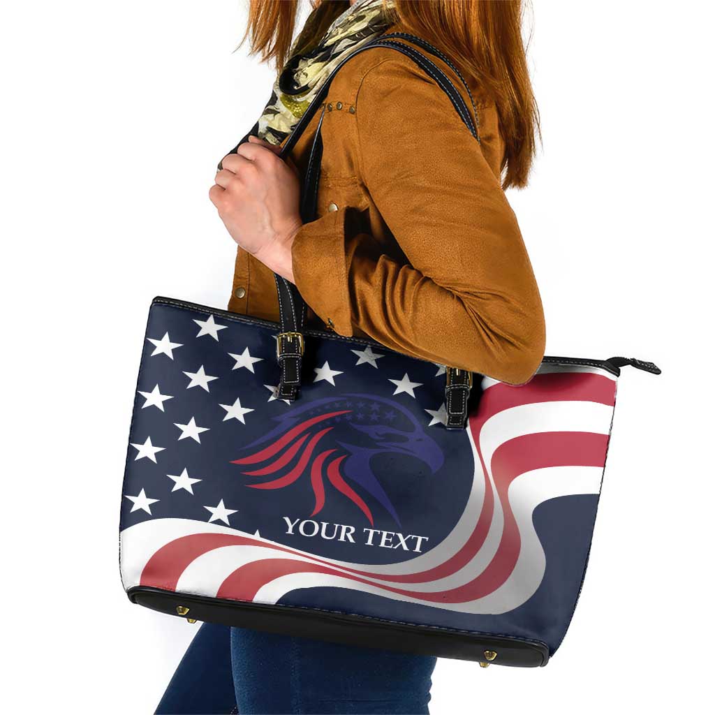 Custom USA Rugby Leather Tote Bag The Eagles Summer Paris 2024 LT9