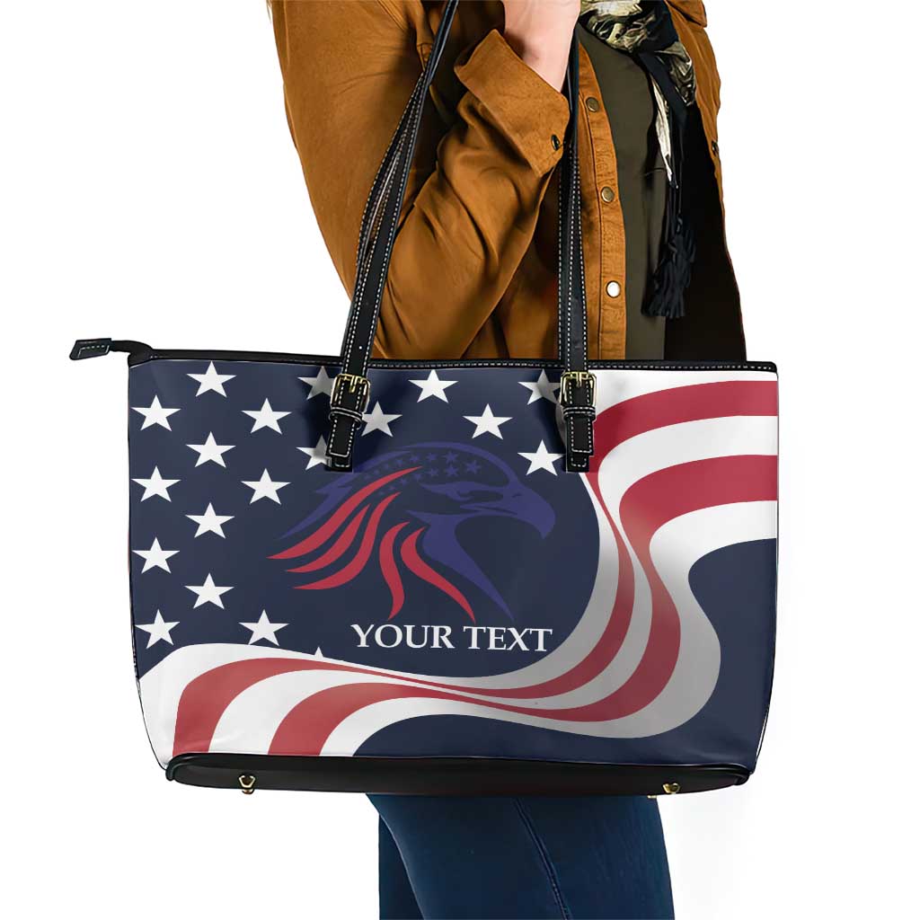 Custom USA Rugby Leather Tote Bag The Eagles Summer Paris 2024 LT9