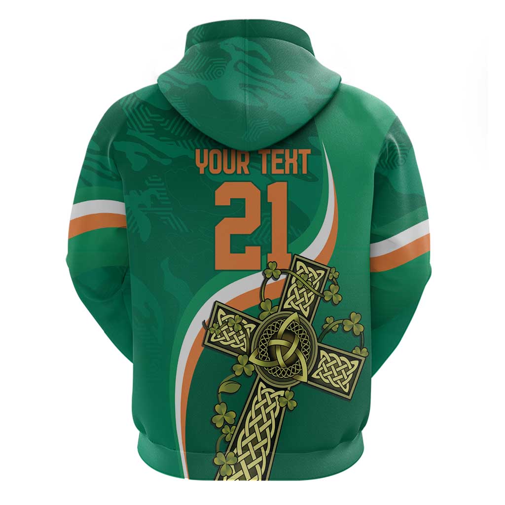 Custom Ireland Rugby Hoodie Green Celtic Knot Summer Paris 2024 LT9