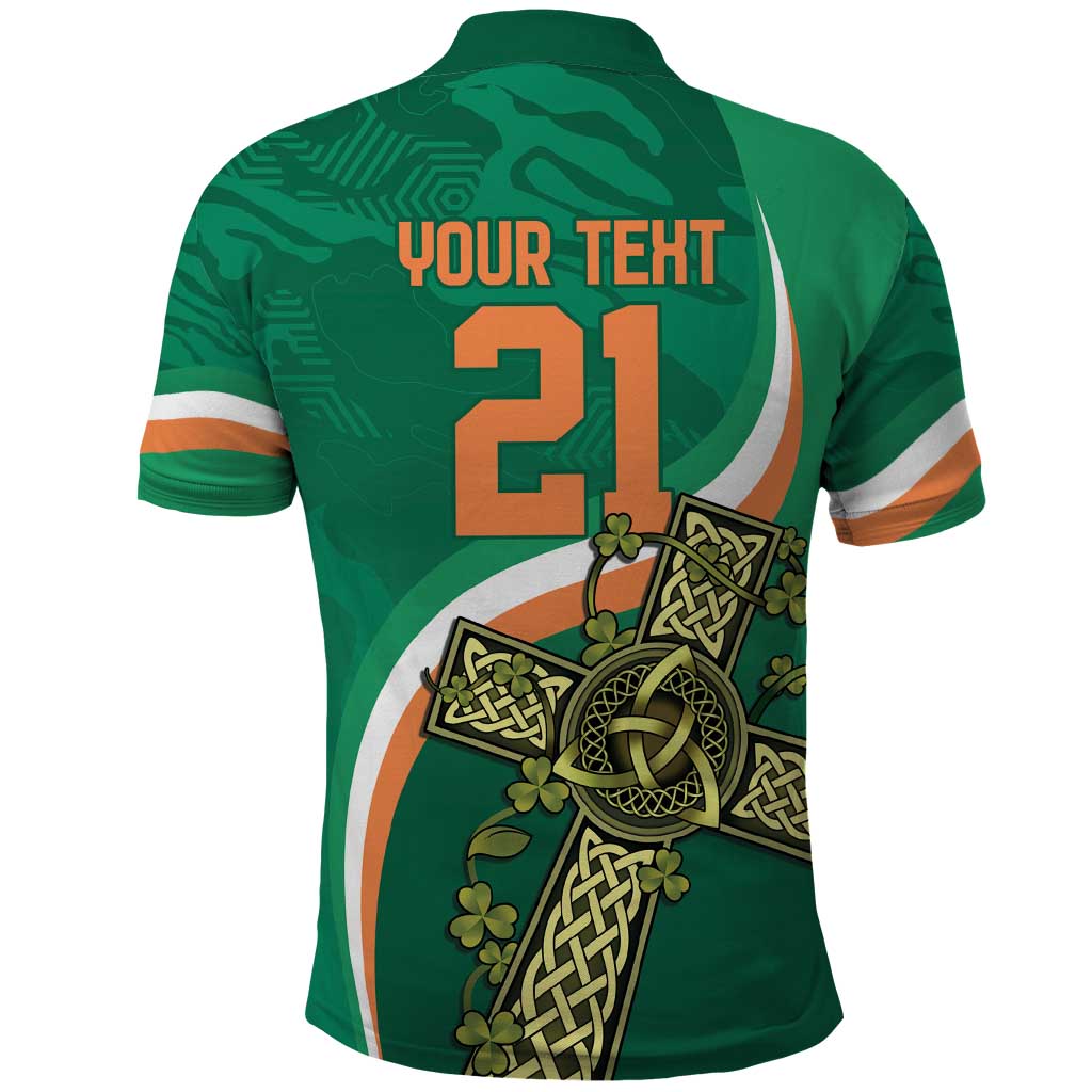 Custom Ireland Rugby Polo Shirt Green Celtic Knot Summer Paris 2024 LT9