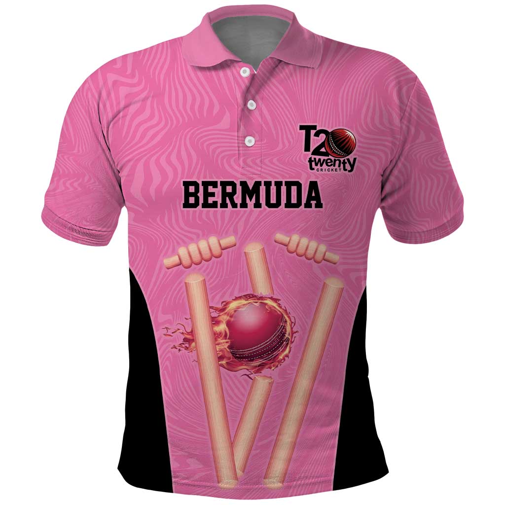 Bermuda Cricket Custom Polo Shirt Quo Fata Ferunt Sporty LT9