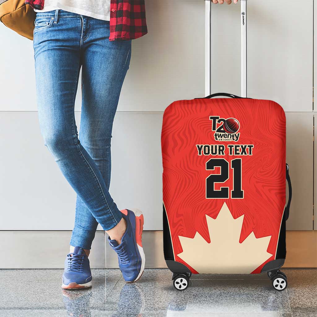 Canada Cricket Custom Luggage Cover Classic Maple Leaf LT9