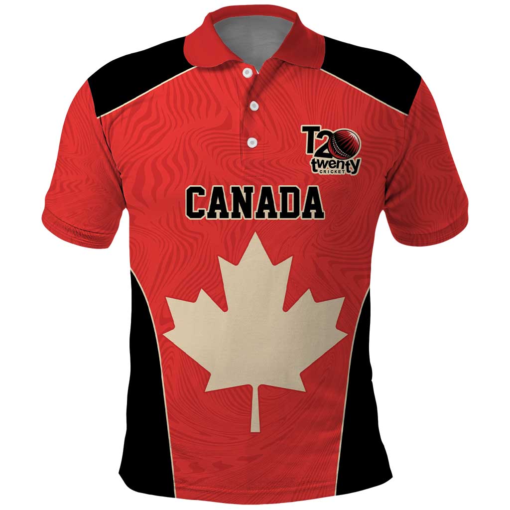 Canada Cricket Custom Polo Shirt Classic Maple Leaf LT9