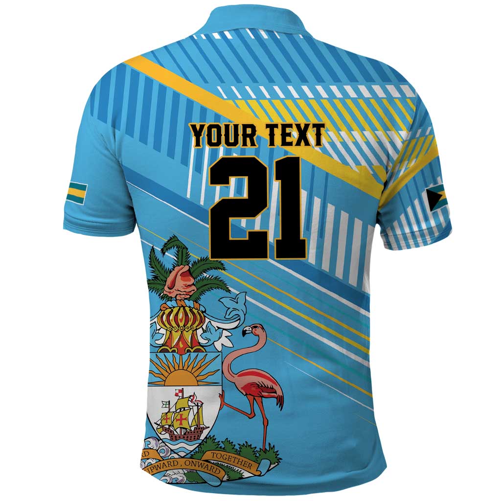 The Bahamas Cricket Custom Polo Shirt Marlin Flamingo Come On Bahamian LT9