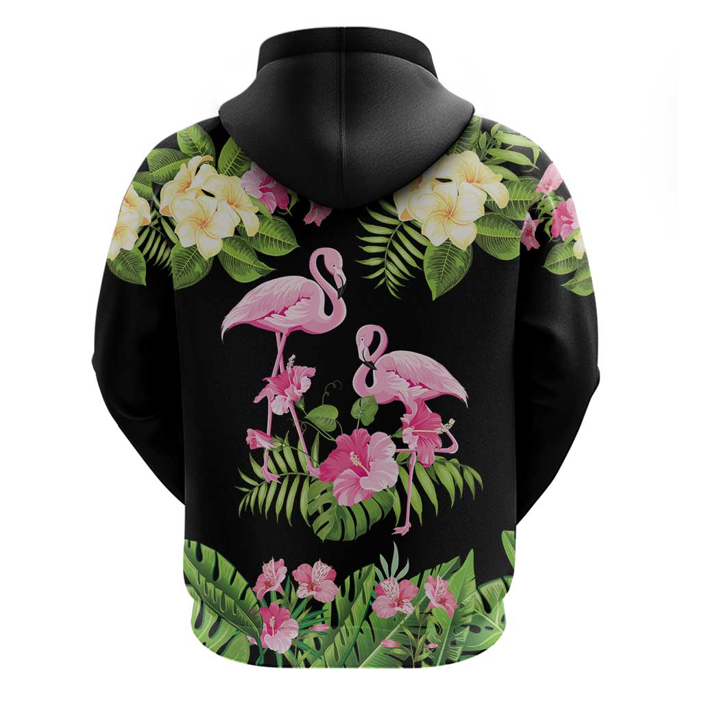 The Bahamas Flamingo Hoodie Bahamian Tropical Flowers LT9