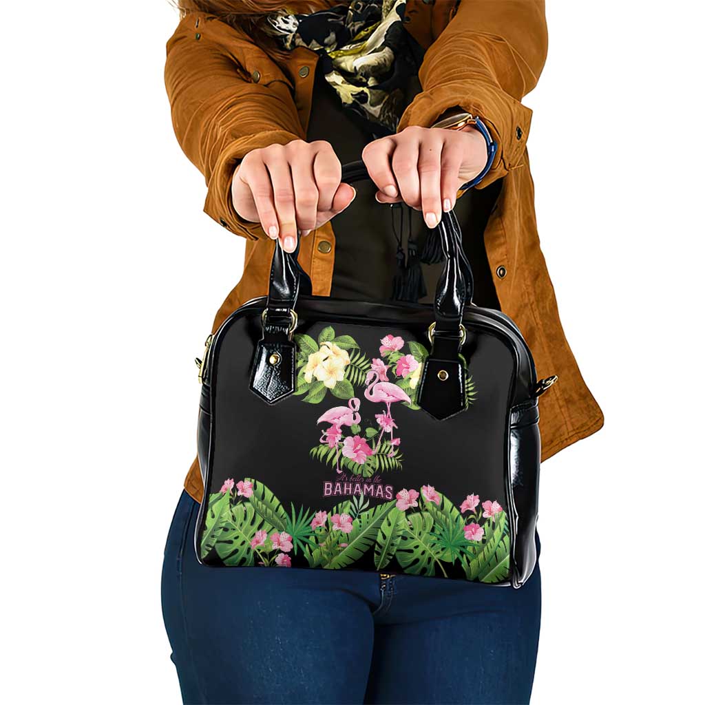 The Bahamas Flamingo Shoulder Handbag Bahamian Tropical Flowers LT9