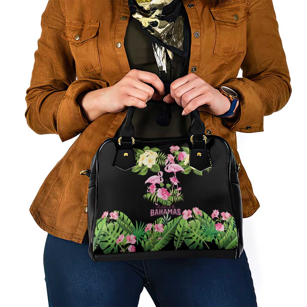 The Bahamas Flamingo Shoulder Handbag Bahamian Tropical Flowers LT9