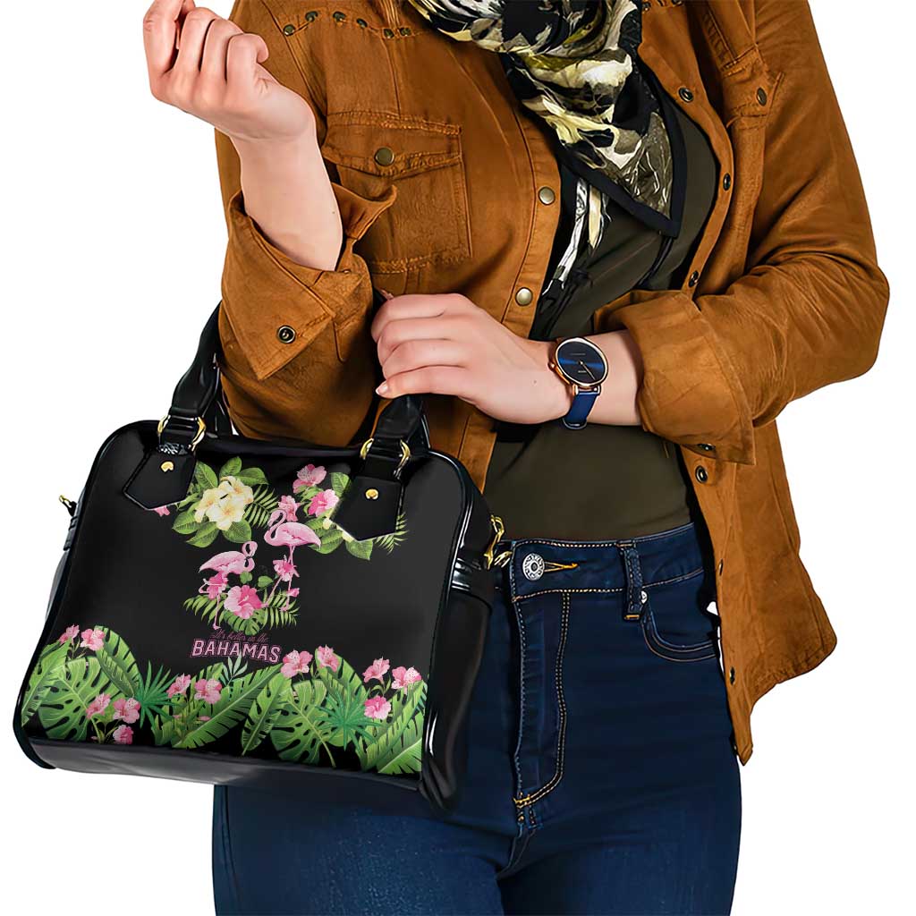 The Bahamas Flamingo Shoulder Handbag Bahamian Tropical Flowers LT9