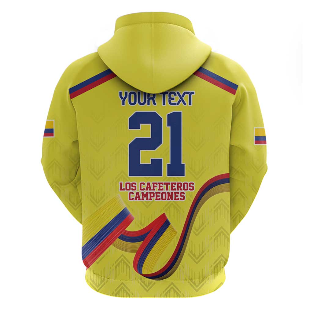 Colombia Champion Football Custom Hoodie Proud To Be Los Cafeteros LT9
