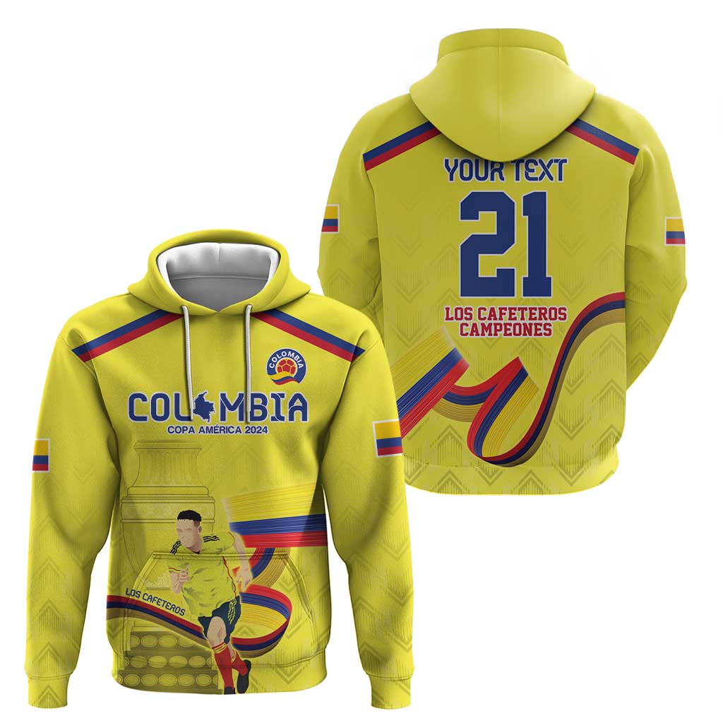 Colombia Champion Football Custom Hoodie Proud To Be Los Cafeteros LT9