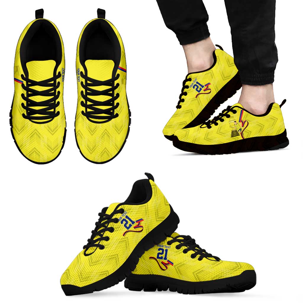 Colombia Champion Football Custom Sneakers Proud To Be Los Cafeteros LT9