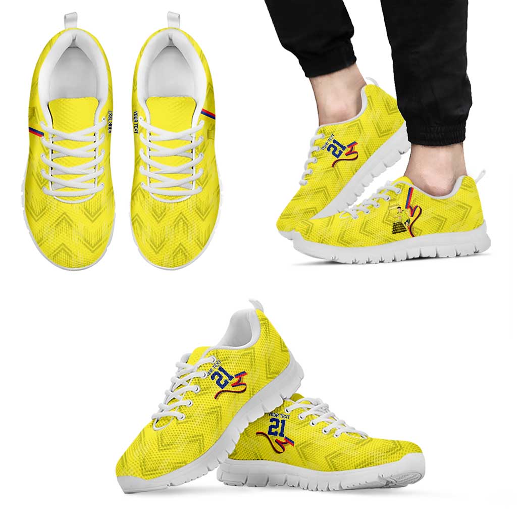 Colombia Champion Football Custom Sneakers Proud To Be Los Cafeteros LT9