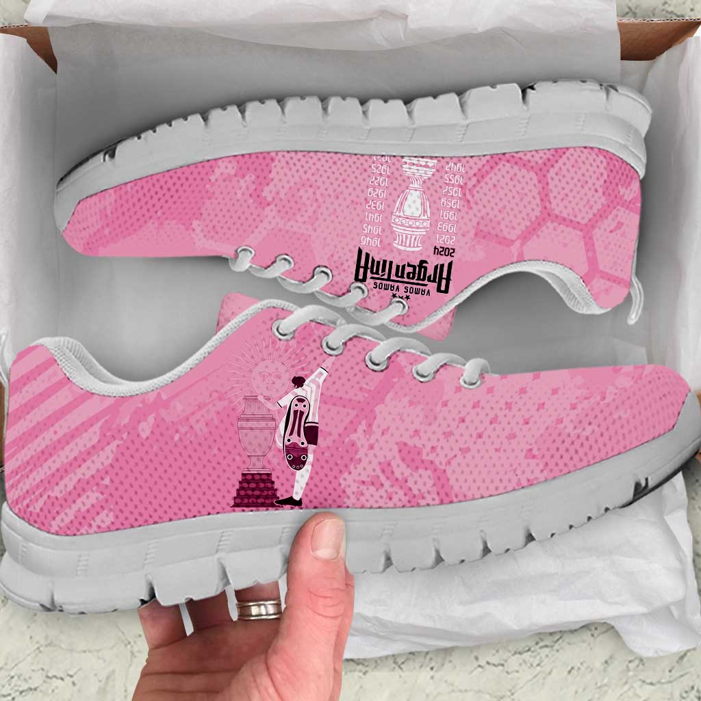 Argentina Football Sneakers Campeones De la Historia - Pink Style LT9