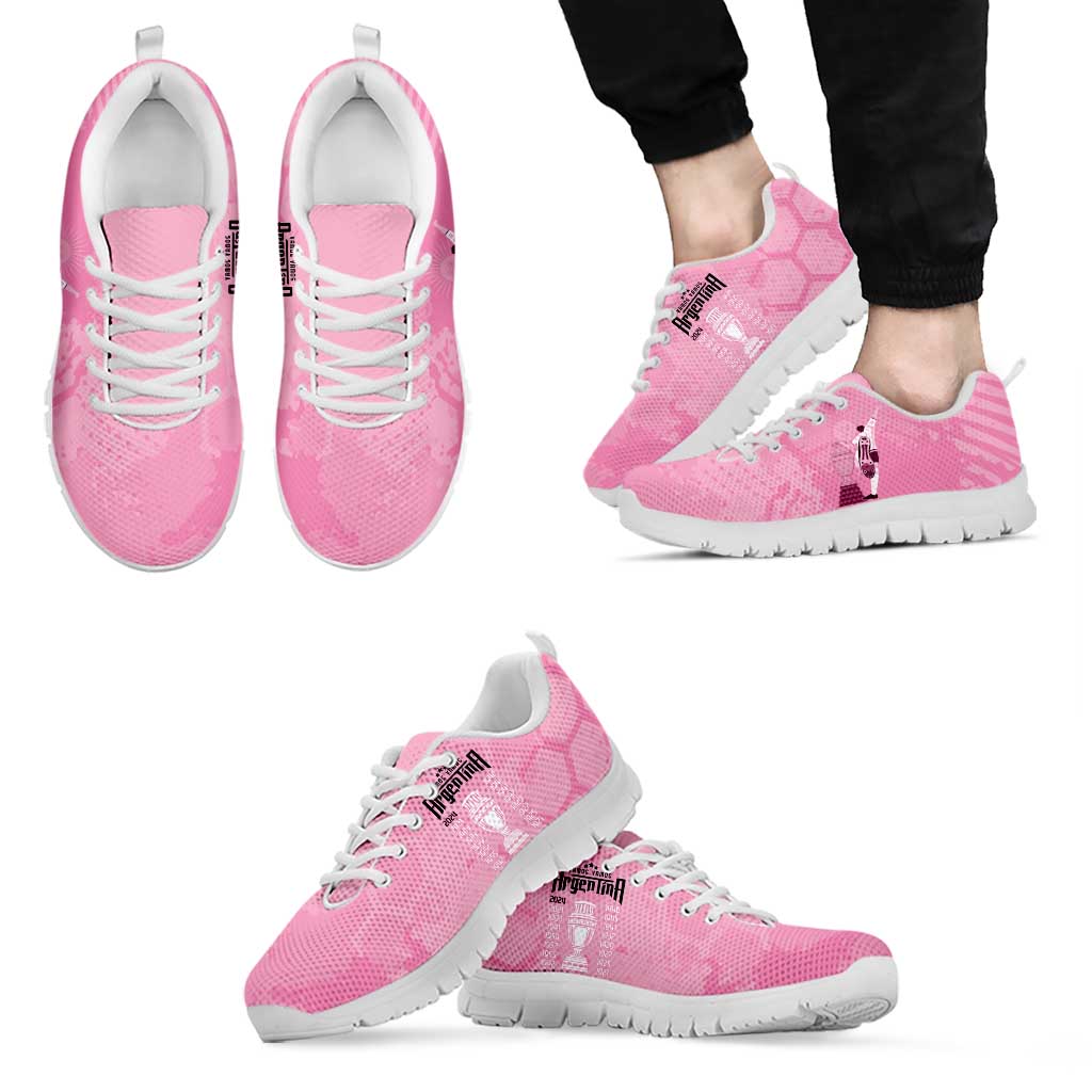 Argentina Football Sneakers Campeones De la Historia - Pink Style LT9