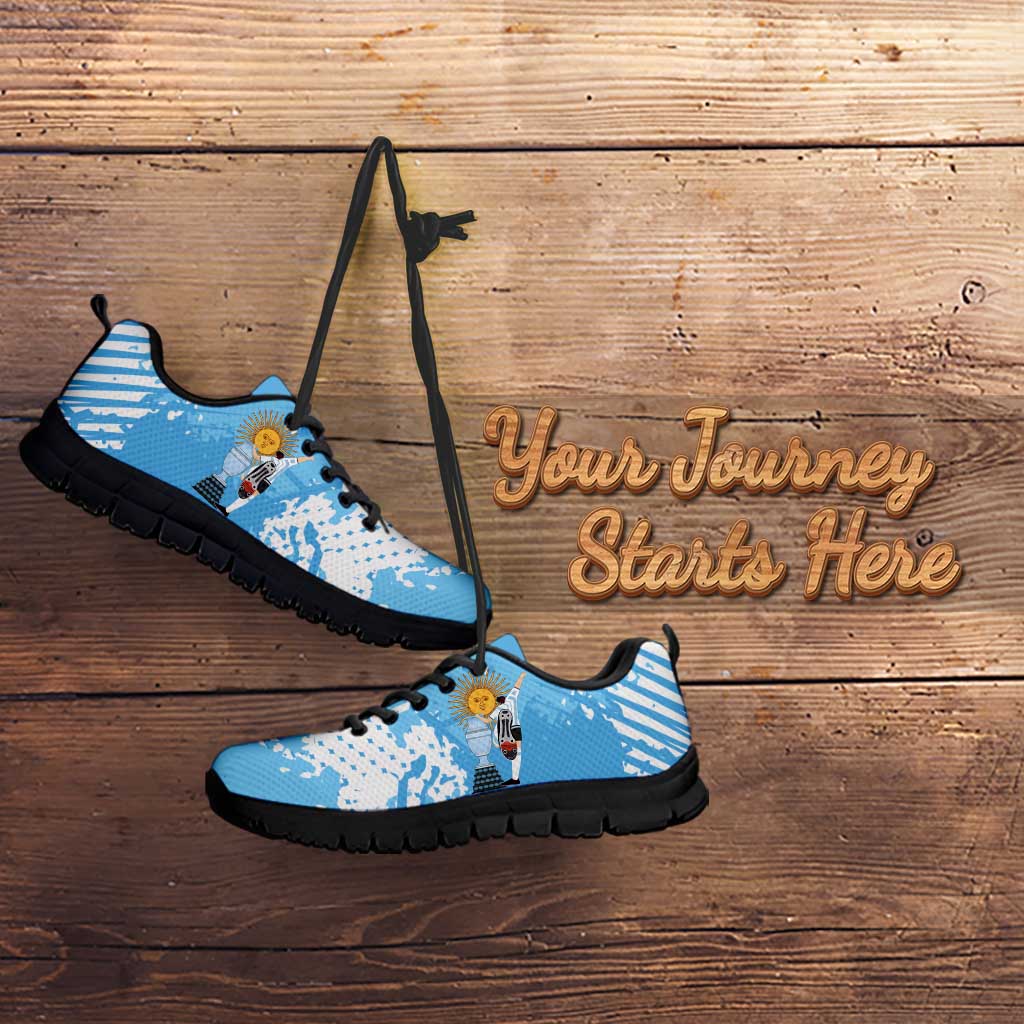 Argentina Football Sneakers Campeones De la Historia - Blue Style LT9