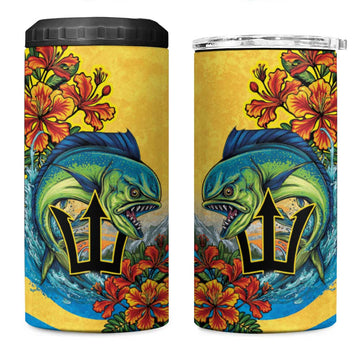 Black Barbadians Mahi-mahi Trident 4 in 1 Can Cooler Tumbler LT9