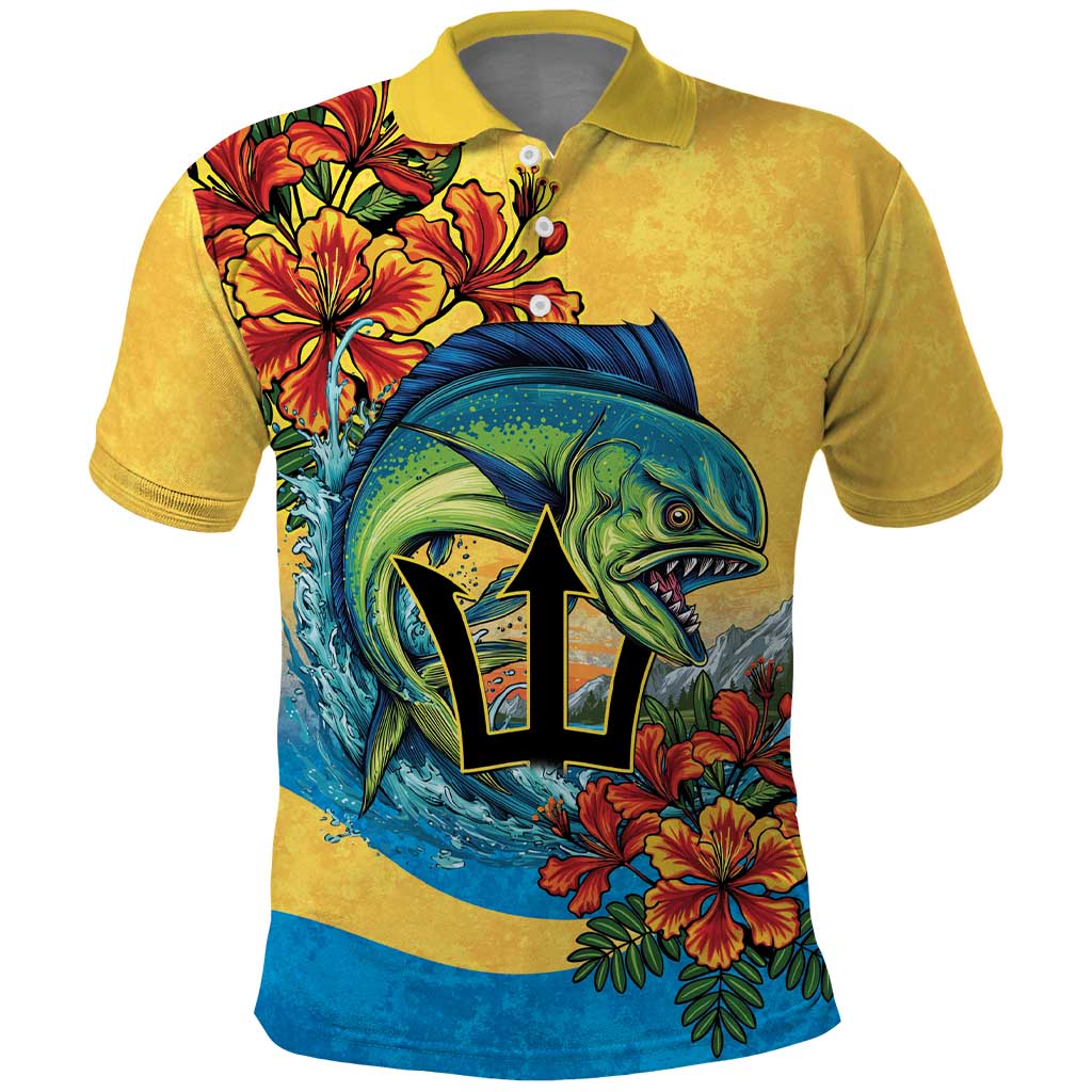 Barbados Mahi-mahi Trident Polo Shirt LT9