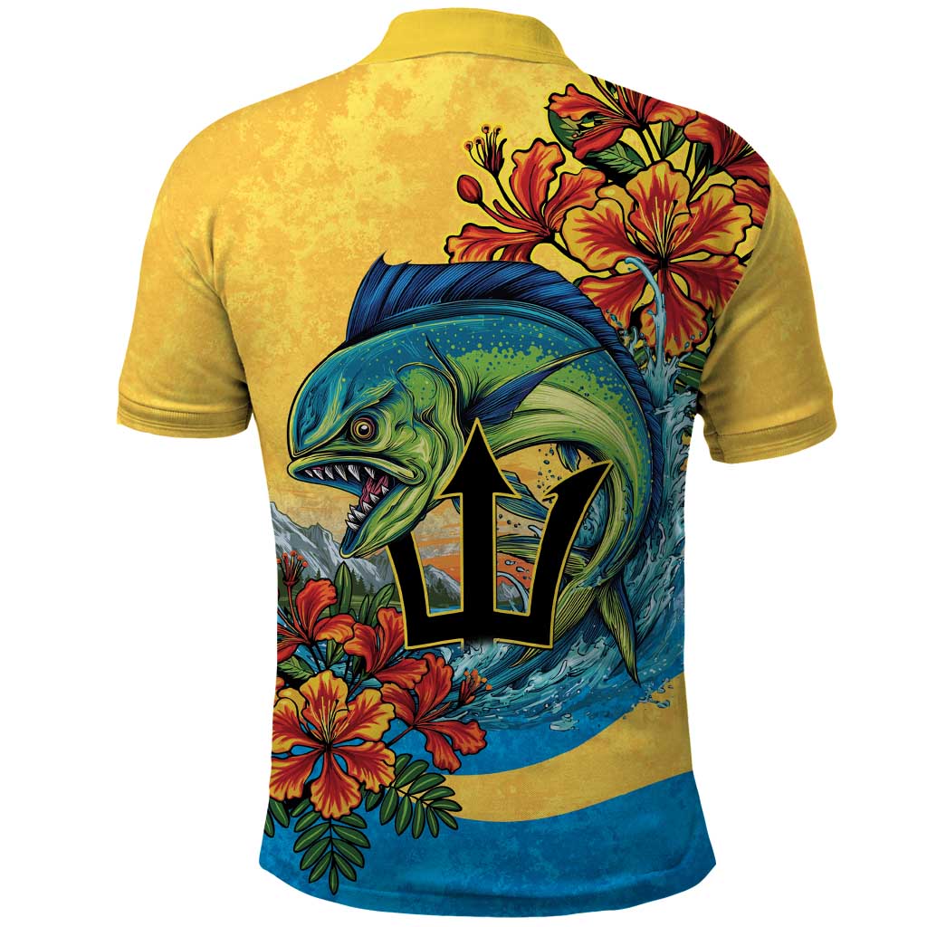Barbados Mahi-mahi Trident Polo Shirt LT9