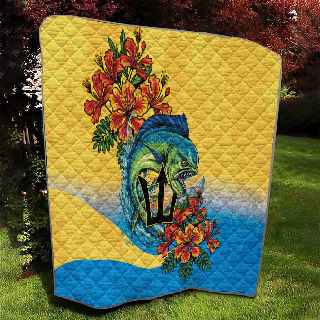 Black Barbadians Mahi-mahi Trident Quilt LT9
