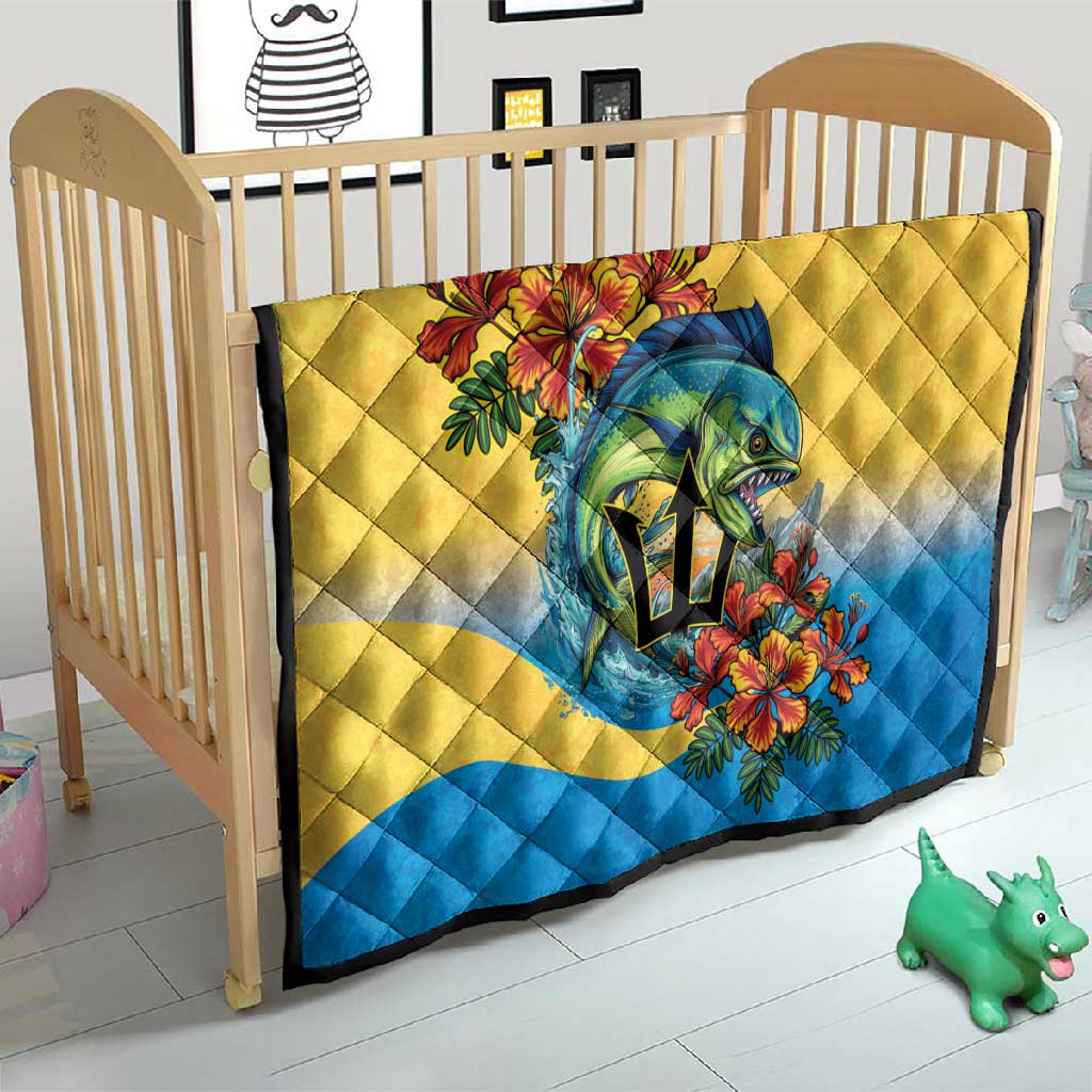 Black Barbadians Mahi-mahi Trident Quilt LT9