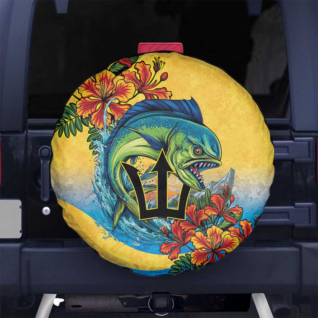 Barbados Mahi-mahi Trident Spare Tire Cover LT9