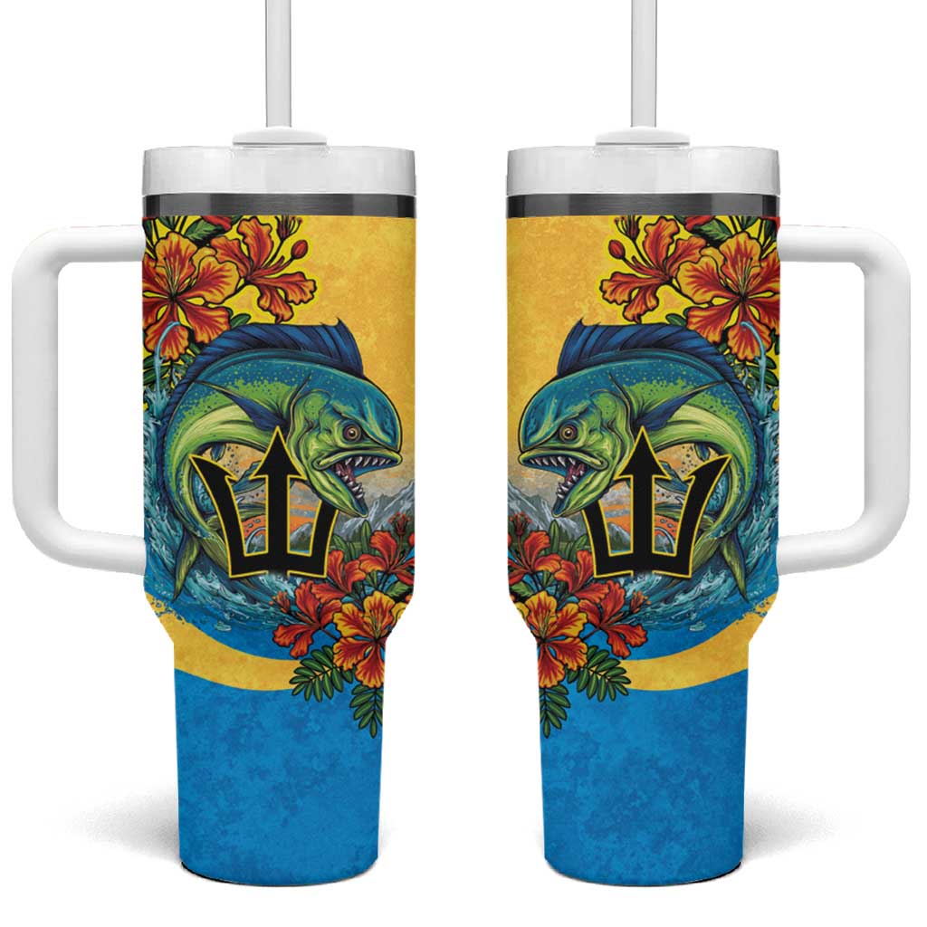 Black Barbadians Mahi-mahi Trident Tumbler With Handle LT9