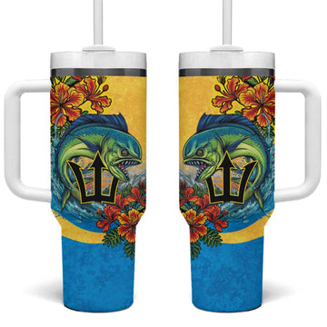 Black Barbadians Mahi-mahi Trident Tumbler With Handle LT9