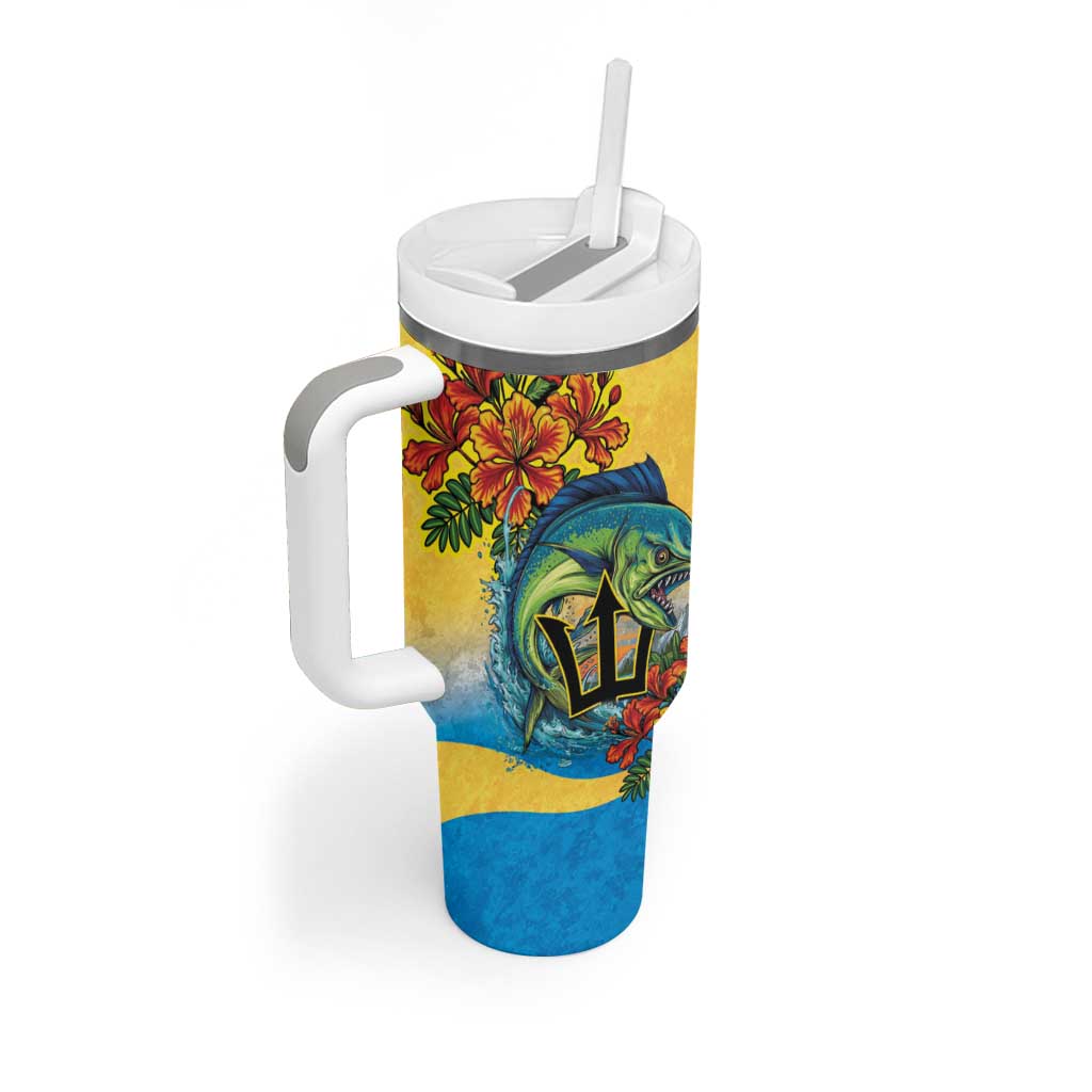 Black Barbadians Mahi-mahi Trident Tumbler With Handle LT9