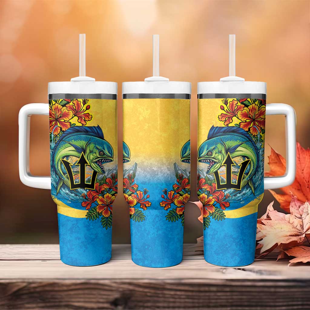 Black Barbadians Mahi-mahi Trident Tumbler With Handle LT9