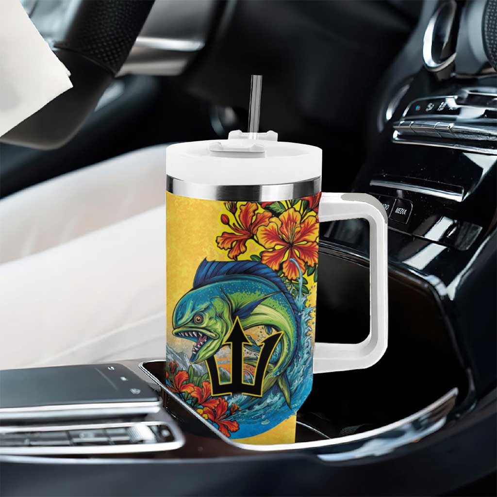 Black Barbadians Mahi-mahi Trident Tumbler With Handle LT9