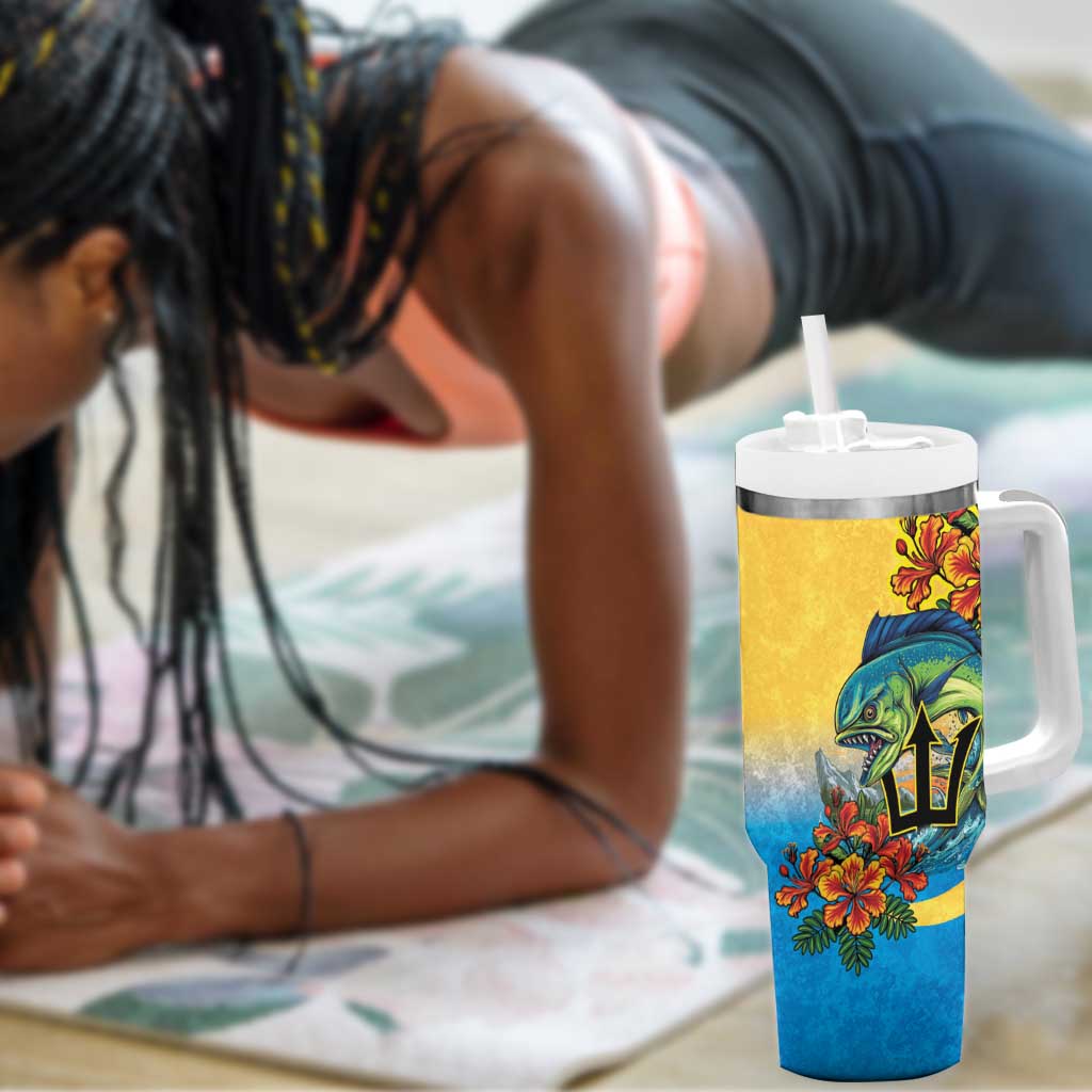 Black Barbadians Mahi-mahi Trident Tumbler With Handle LT9