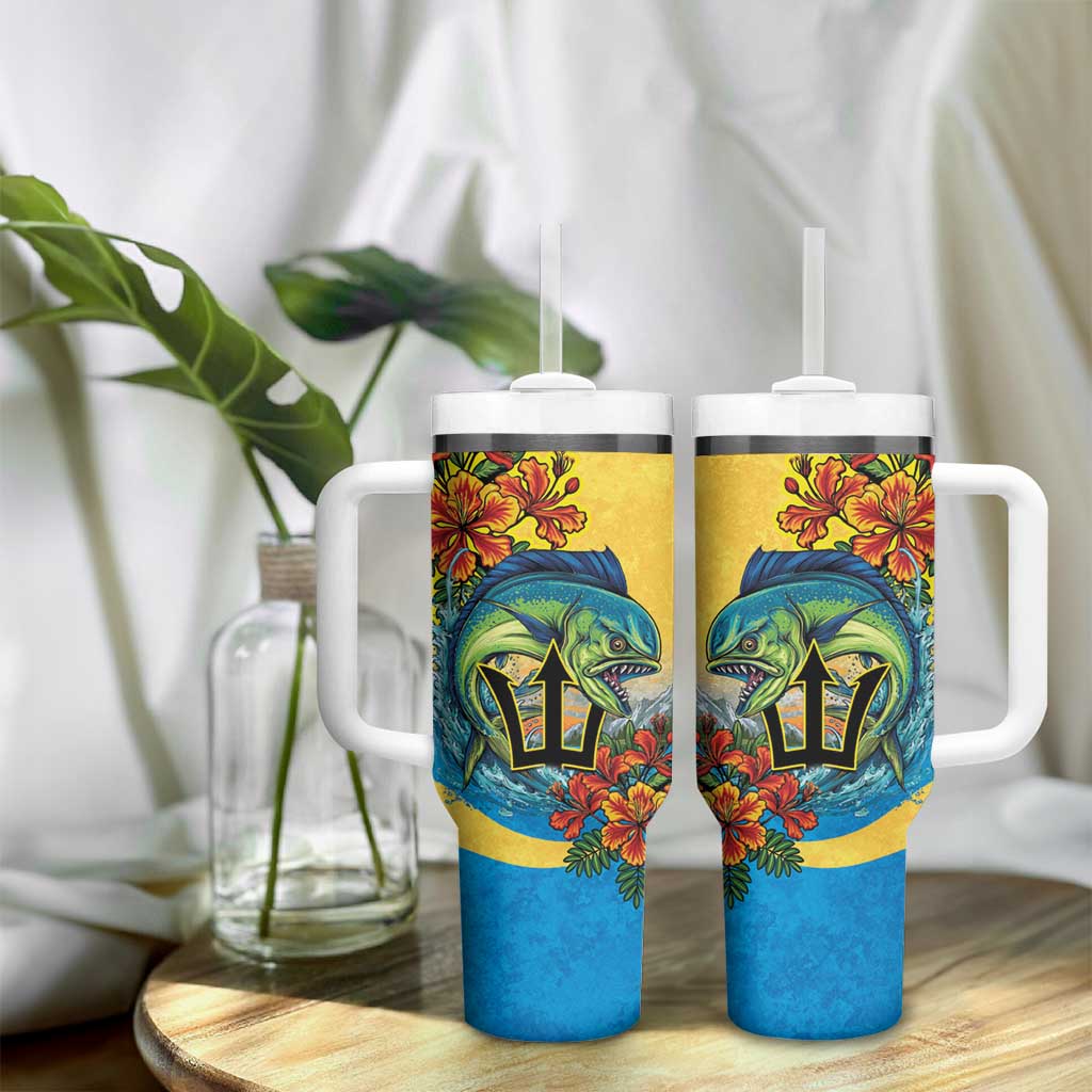 Black Barbadians Mahi-mahi Trident Tumbler With Handle LT9