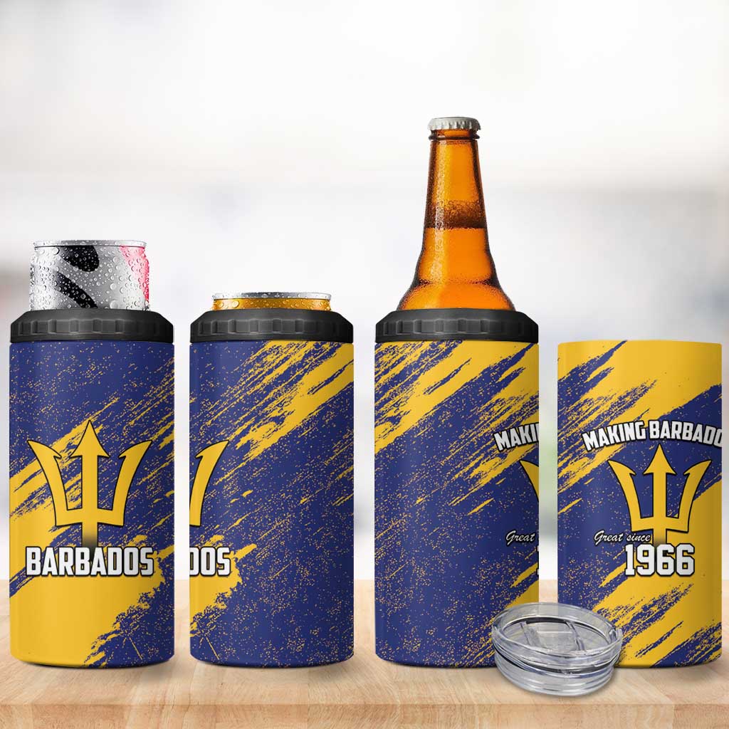 Black Barbadians Pride Est 1966 4 in 1 Can Cooler Tumbler LT9