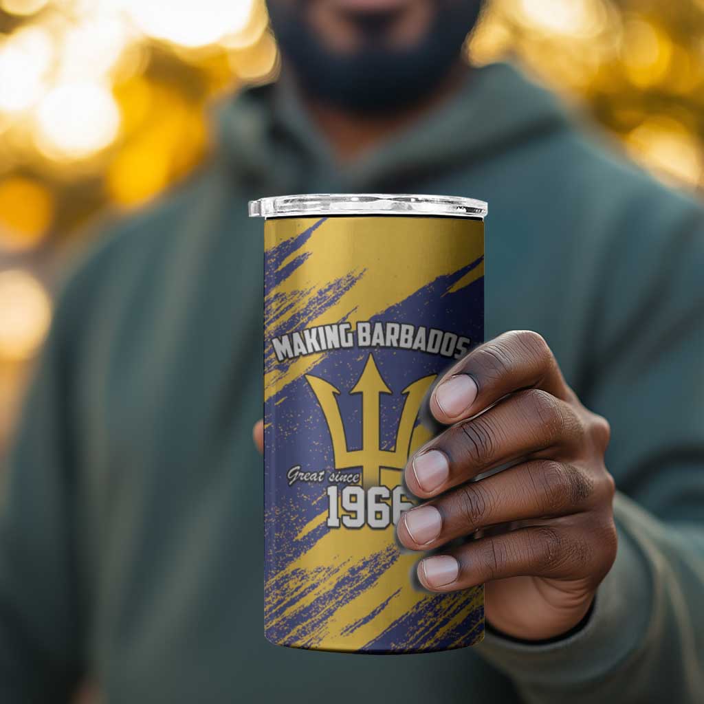 Black Barbadians Pride Est 1966 4 in 1 Can Cooler Tumbler LT9