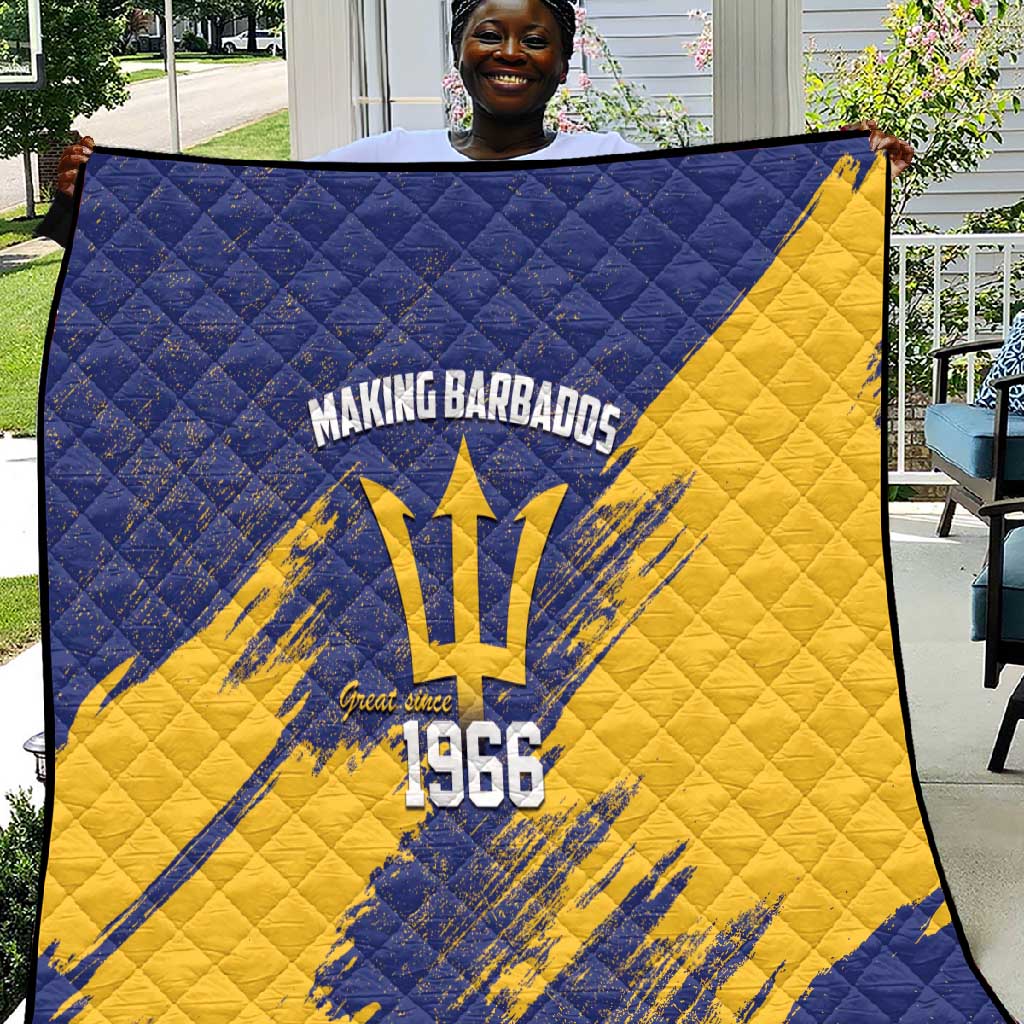 Black Barbadians Pride Est 1966 Quilt LT9