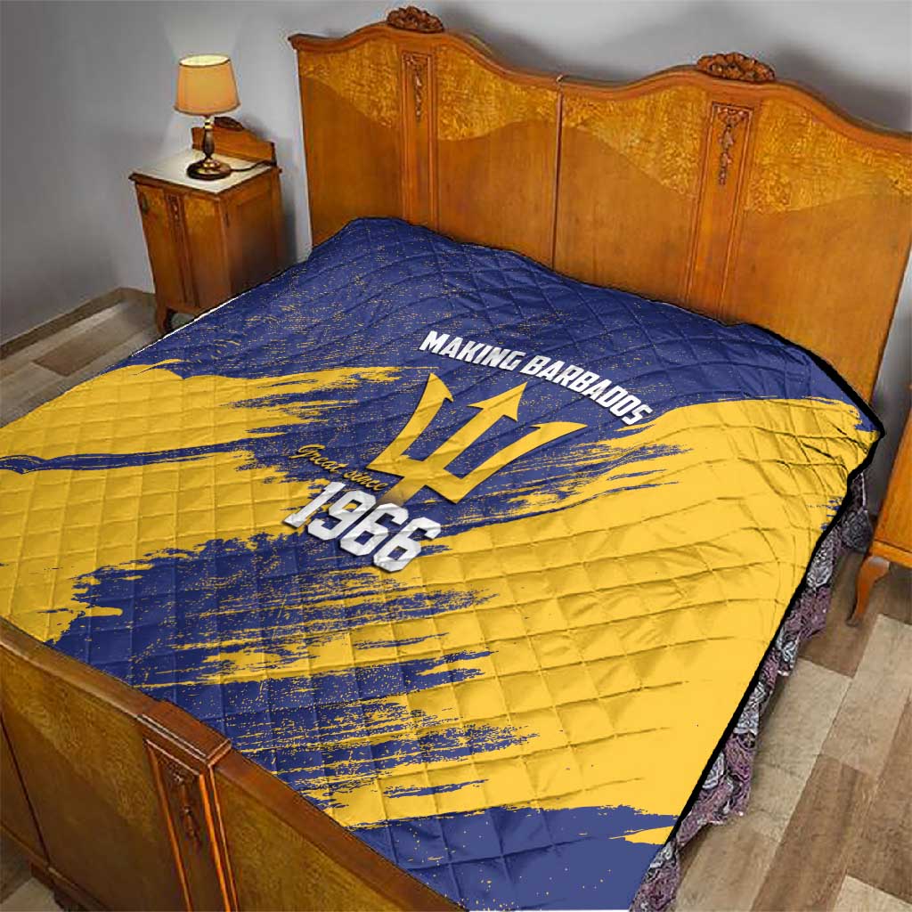 Black Barbadians Pride Est 1966 Quilt LT9