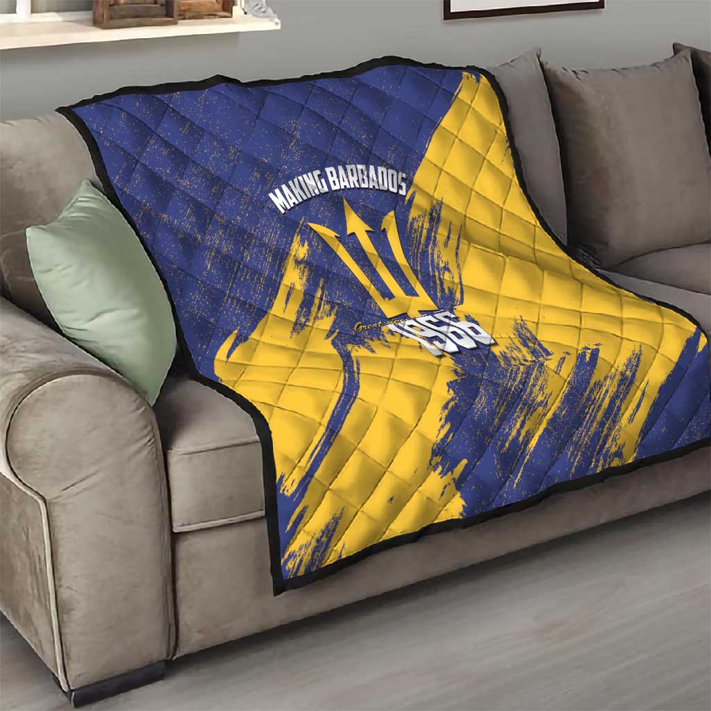 Black Barbadians Pride Est 1966 Quilt LT9
