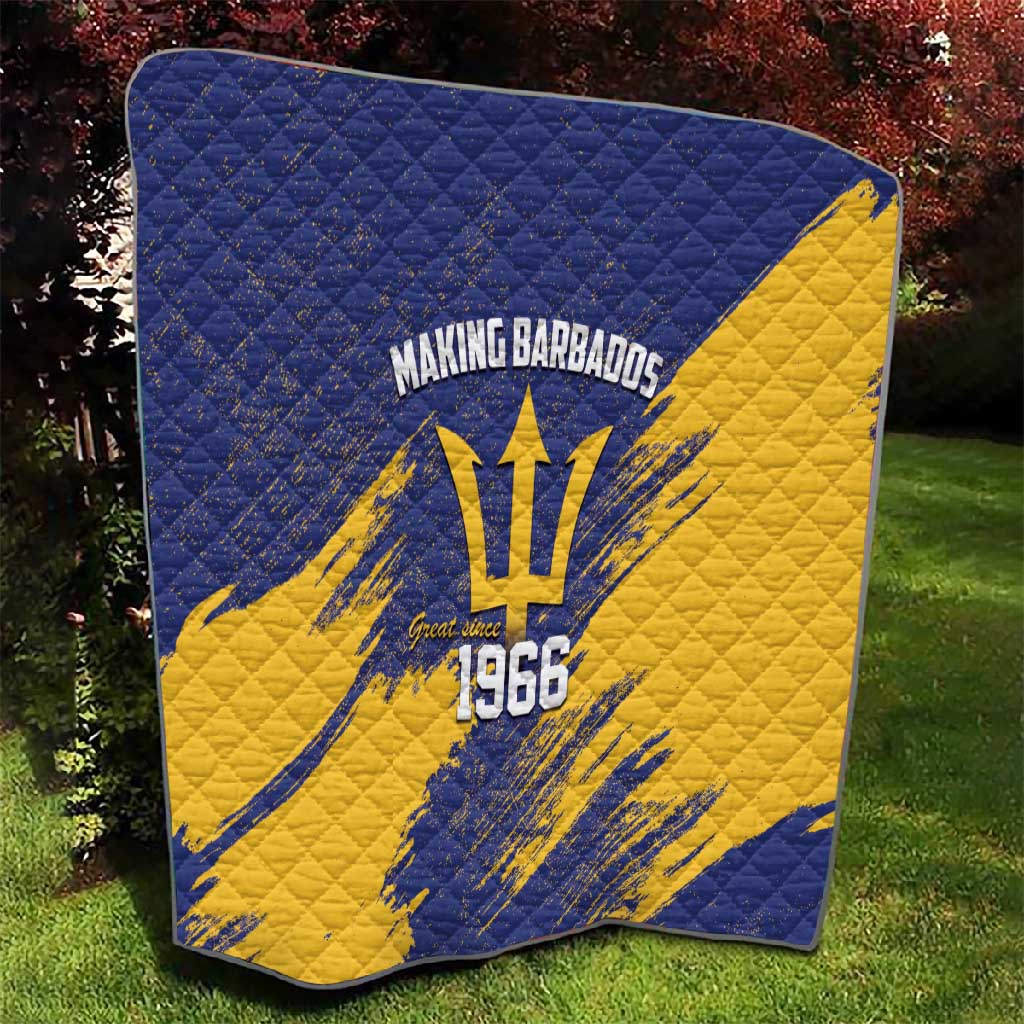 Black Barbadians Pride Est 1966 Quilt LT9