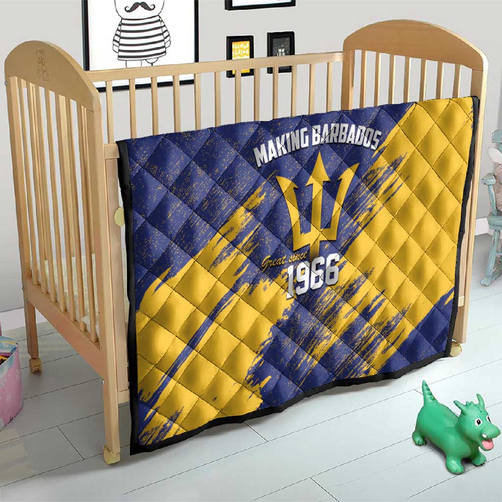 Black Barbadians Pride Est 1966 Quilt LT9