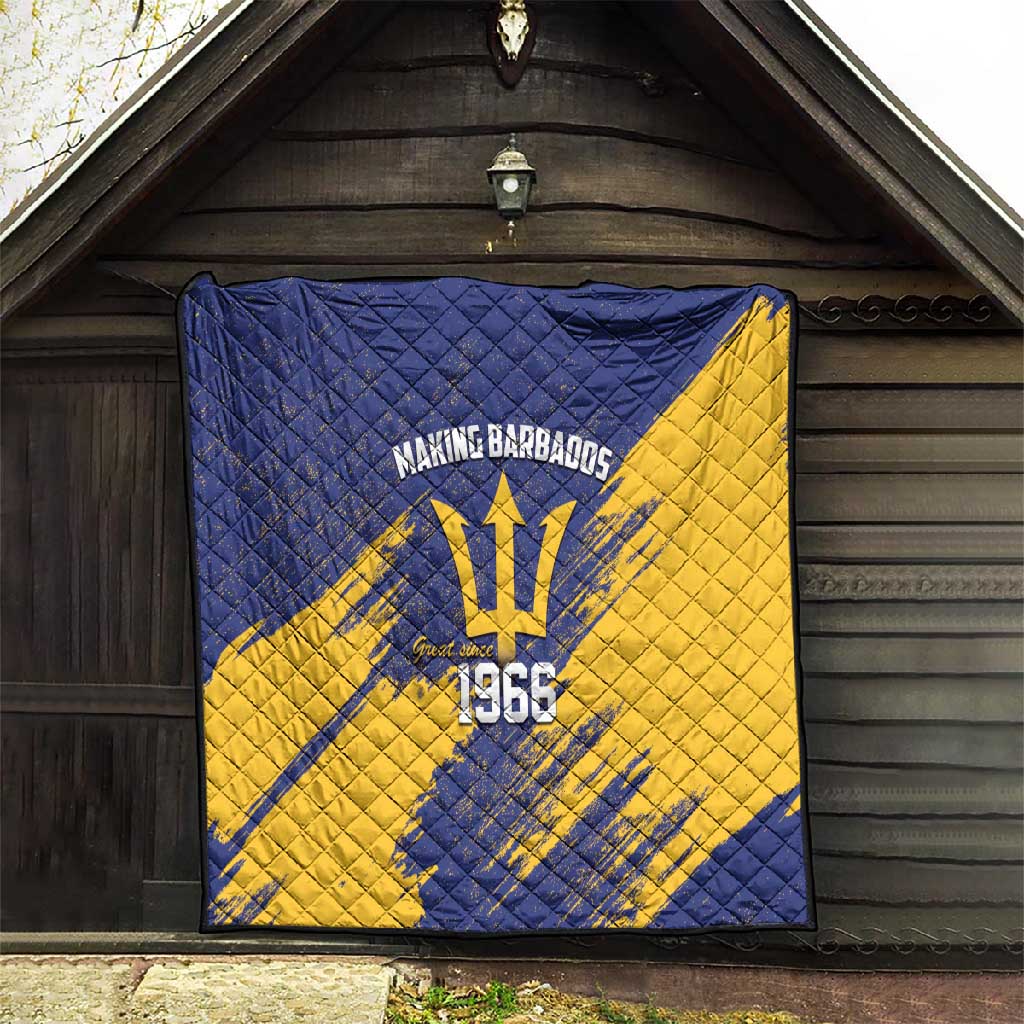 Black Barbadians Pride Est 1966 Quilt LT9