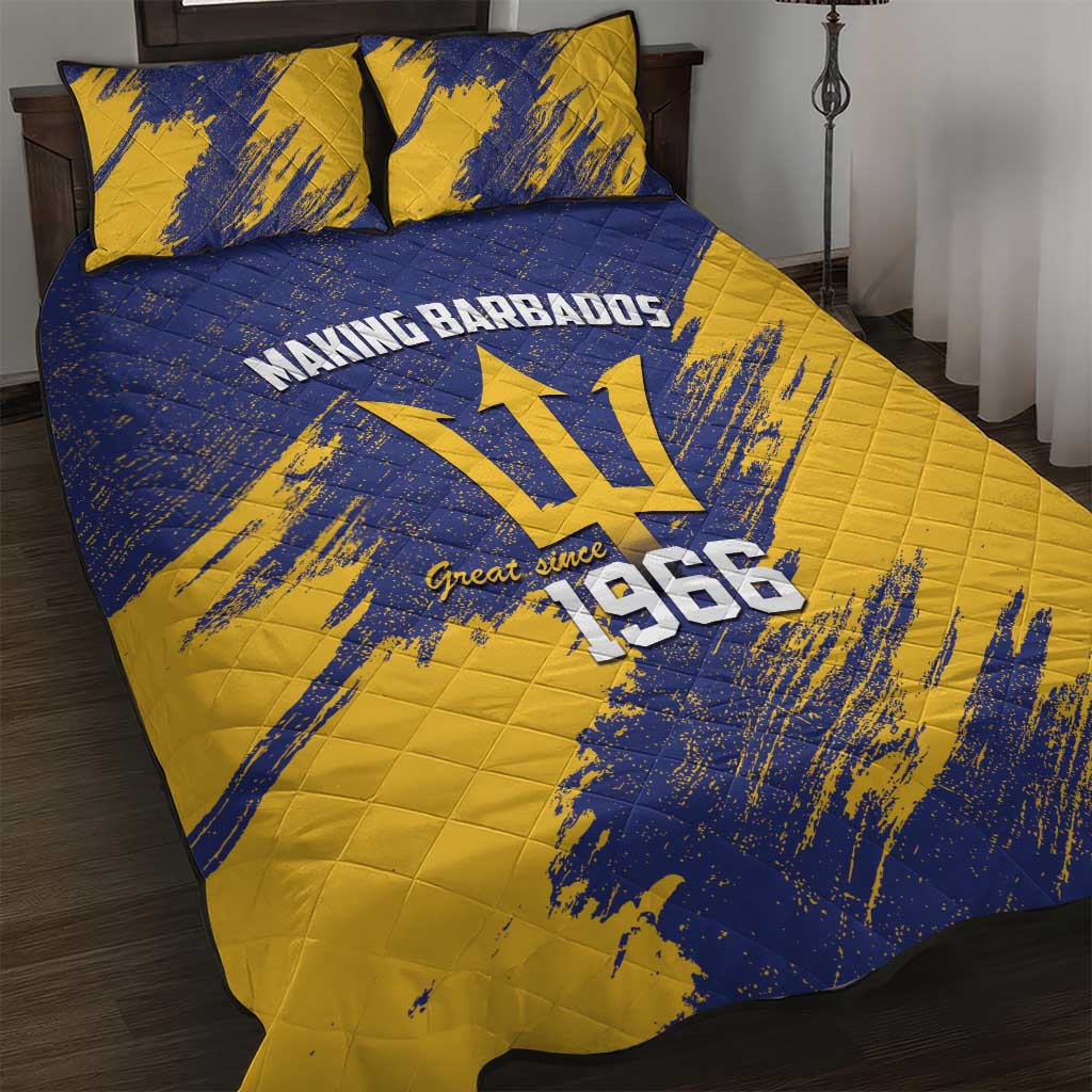 Black Barbadians Pride Est 1966 Quilt Bed Set LT9